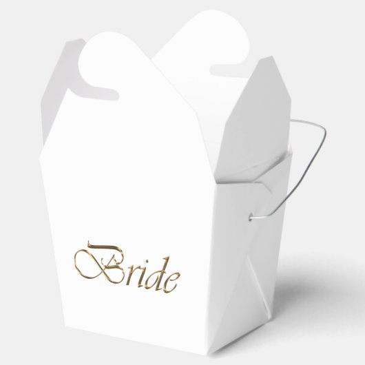 Ballotins Bride blanc & or script calligraphie élégant chic (Ouvert)