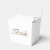 Ballotins Bride blanc & or script calligraphie élégant chic (Verso)