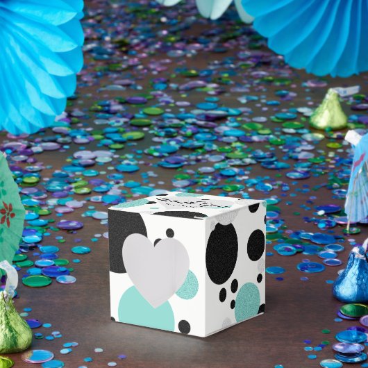 Ballotins Bride Co Turquoise Blue Polka Dot Douche Party (Fête)