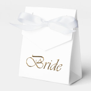 Ballotins Bride écriture or blanc calligraphie chic élégant