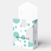 Ballotins BRIDE Turquoise Blue Shimmer Polka Dot Wedding Par (Ouvert)