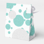 Ballotins BRIDE Turquoise Blue Shimmer Polka Dot Wedding Par (Arrière)