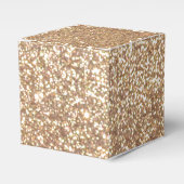 Ballotins Bright Copper Glitter Sparkles Favor Box (Verso)
