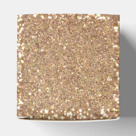 Ballotins Bright Copper Glitter Sparkles Favor Box (Haut)