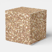 Ballotins Bright Copper Glitter Sparkles Favor Box (Arrière)
