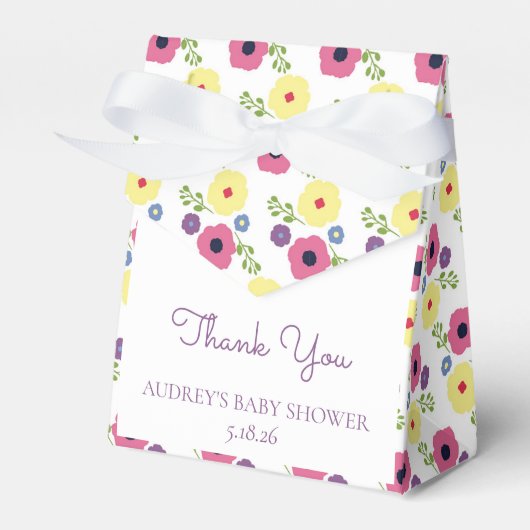 Ballotins Bright Floral Party Favoriser Box (Verso)