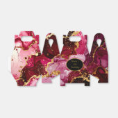 Ballotins Bright Red and Gold Marble Agate Birthday Party (Déplié)