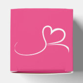 Ballotins Bright rose et blanc Élégant boîte cadeau Carré (Haut)