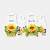 Ballotins Bright Sunflower Rustique Mariage Favor Box (Déplié)