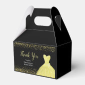 Ballotins Bright Yellow Dress Faux Glitter Quinceanera (Arrière)