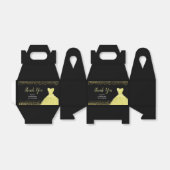 Ballotins Bright Yellow Dress Faux Glitter Quinceanera (Déplié)