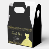 Ballotins Bright Yellow Dress Faux Glitter Quinceanera (Ouvert)