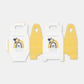 Ballotins Bright Yellow Navy Boho Floral Rainbow Baby shower (Déplié)