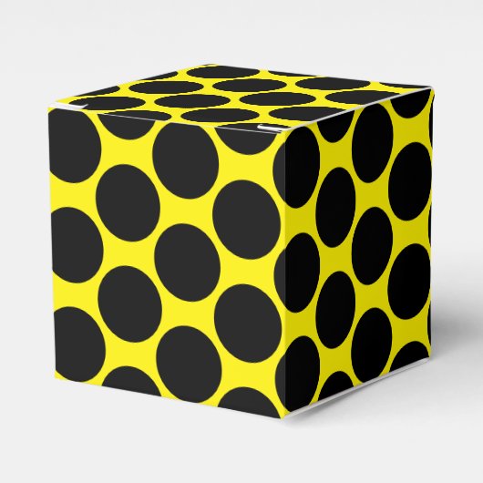 Ballotins Bright Yellow with Black Dot Style Classic 2x2x2 (Verso)