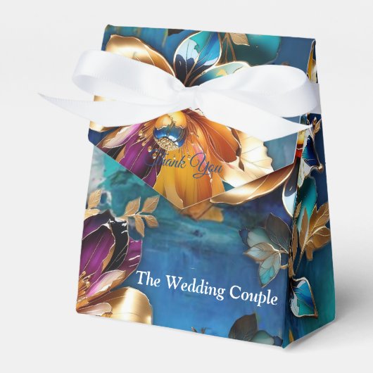 Ballotins bronze Abstrait, style baroque bleu or (Verso)