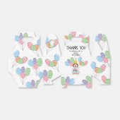 Ballotins Brown blanc Cockapoo Cavapoo Merci d'anniversaire (Déplié)