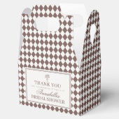 Ballotins Brown Harlequin Checkered Bridal Shower (Ouvert)