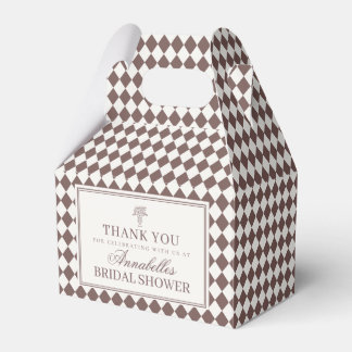 Ballotins Brown Harlequin Checkered Bridal Shower