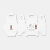 Ballotins Brown Mariage de chiot Cavapoo Merci de calligraph (Déplié)