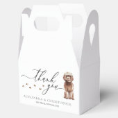 Ballotins Brown Mariage de chiot Cavapoo Merci de calligraph (Ouvert)