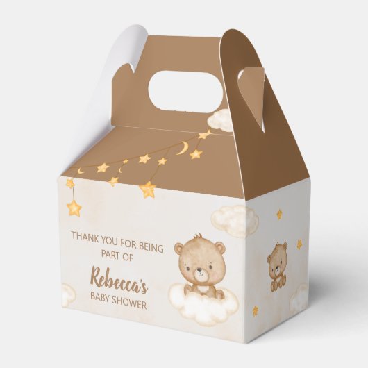 Ballotins Brown Ours mignon Nous Pouvons Attendre Baby showe (Arrière)