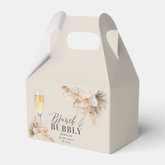 Ballotins brunch et bubbly Bridal douche pampas herbe Favo (Verso)