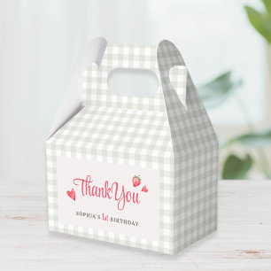 Ballotins Buffalo Check Girl's Berry First Birthday Party