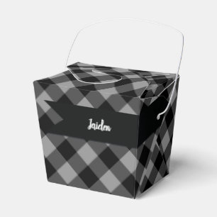 Ballotins Buffalo Check Gris et Carrés noirs Plaid