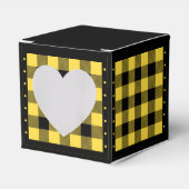 Ballotins Buffalo Check - Jaune et Noir - Ballotin cardiaque (Verso)