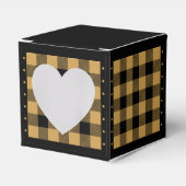 Ballotins Buffalo Check - Or et Noir - Ballotin cardiaque (Verso)