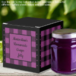 Ballotins Buffalo Check - violet et noir - classique<br><div class="desc">Ballotin classique violet/violet et buffle noir. Le texte des deux côtés de la boîte est personnalisable. Si vous utilisez le bouton/outil "modifier la conception",  vous pouvez également ajouter vos propres images/photos. Autres couleurs disponibles. Voir la collection de toutes les tailles de boîtes et couleurs de buffles ici : https://www.zazzle.com/collections/boxes_product_promotional_gift_buffalo_check-119842043554925619</div>