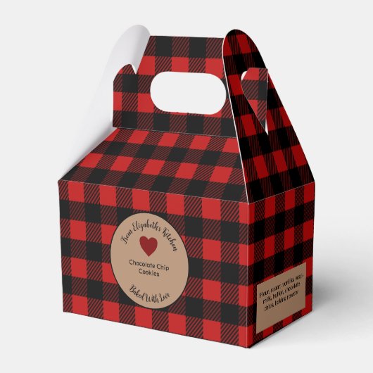 Ballotins Buffle Rouge Plaid Cadeaux Cuits Avec Ingrédients (Verso)