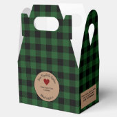 Ballotins Buffle Vert Plaid Cadeaux Cuits Avec Ingrédients (Ouvert)