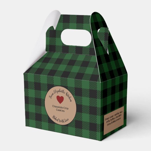 Ballotins Buffle Vert Plaid Cadeaux Cuits Avec Ingrédients (Verso)