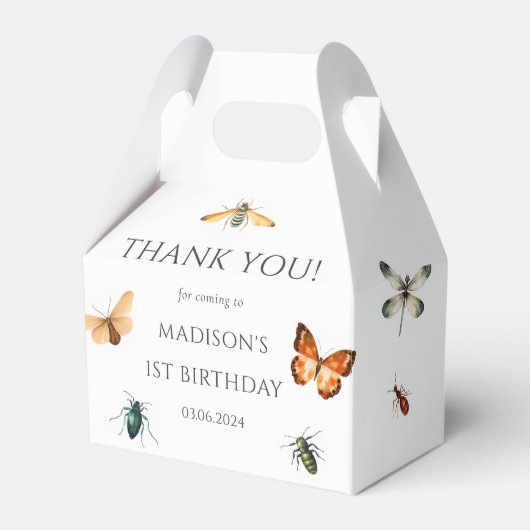 Ballotins Bugs & Insectes Vintage Garçon fête d'anniversaire (Verso)