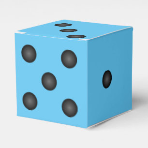 Ballotins Bunco bleu découpent ou meurent boîte de cadeau
