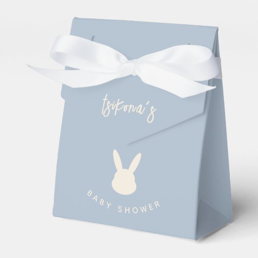 Ballotins Bunny Animal Baby shower moderne Bleu (Verso)