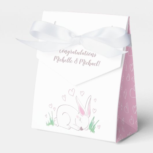 Ballotins Bunny Baby shower Spring Rose Girl (Verso)