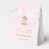 Ballotins Bunny Pink Bow Gingham Baby Shower (Verso)