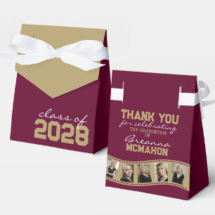 Ballotins Burgundy & Bronze Gold Photo Collage Filmstrip