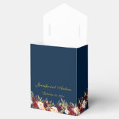 Ballotins Burgundy Floral Navy Blue Gold Script Mariage (Ouvert)