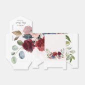 Ballotins Burgundy Floral Rustique Baby Shower Personnalisé (Déplié)