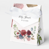 Ballotins Burgundy Floral Rustique Baby Shower Personnalisé (Verso)