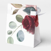 Ballotins Burgundy Floral Rustique Baby Shower Personnalisé (Arrière)