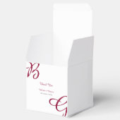 Ballotins Burgundy Maroon Initiales Mariage de automne d'aut (Ouvert)