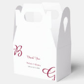 Ballotins Burgundy Maroon Initiales Mariage de automne d'aut (Ouvert)