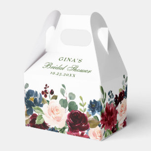 Ballotins Burgundy Navy Blue Blush Floral Fête des mariées