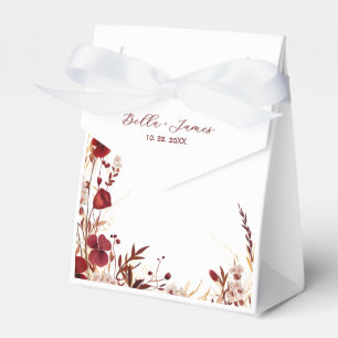 Ballotins Burgundy Red Floral Folio