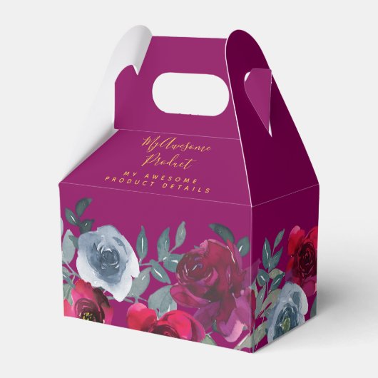 Ballotins Burgundy Sage Vert Bleu Floral Produit de marque (Verso)