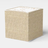 Ballotins Burlap canvas motif simple mariage boîte de faveur (Verso)